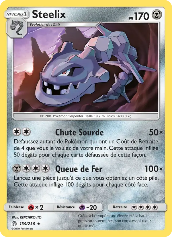 Carte Pokémon Steelix #139 — Éclipse Cosmique