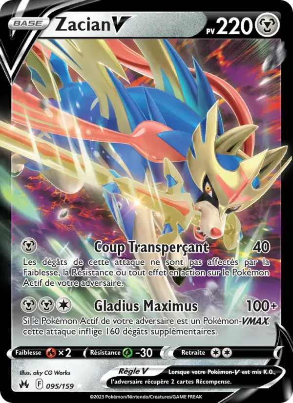 Carte Pokémon Zacian V #095 — Zénith Suprême