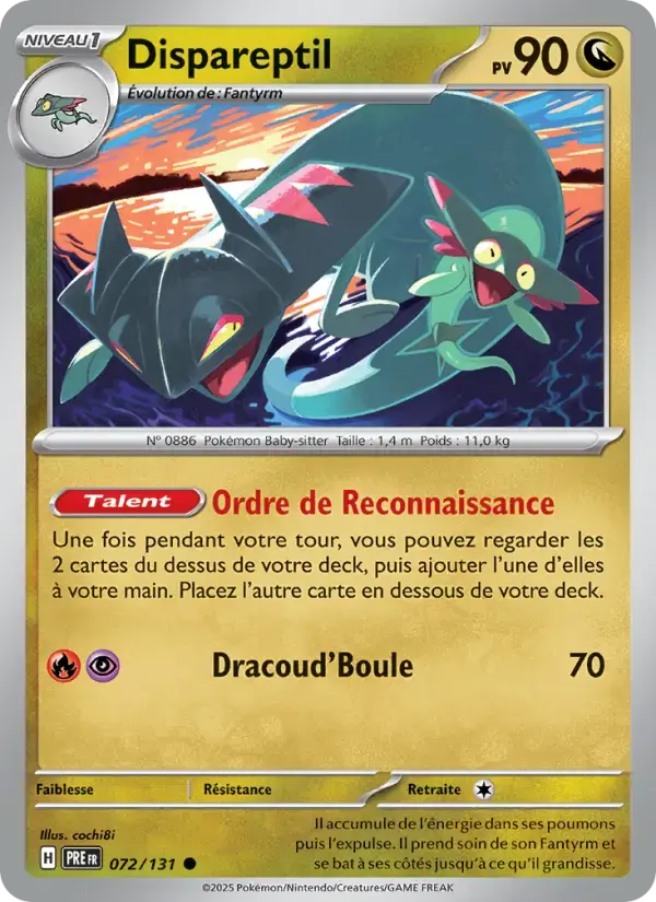Carte Pokémon Dispareptil #072 — Évolutions Prismatiques