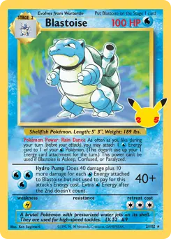 Blastoise #26 — Celebrations