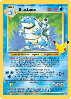 Carte Pokémon Tortank #26 — Célébrations