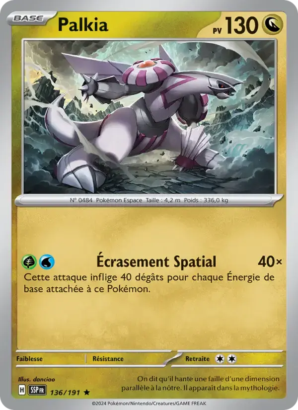Carte Pokémon Palkia #136 — Étincelles Déferlantes