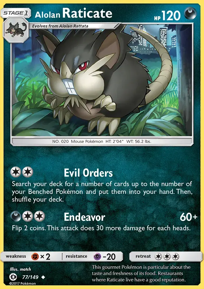 Alolan Raticate #77 — Sun & Moon