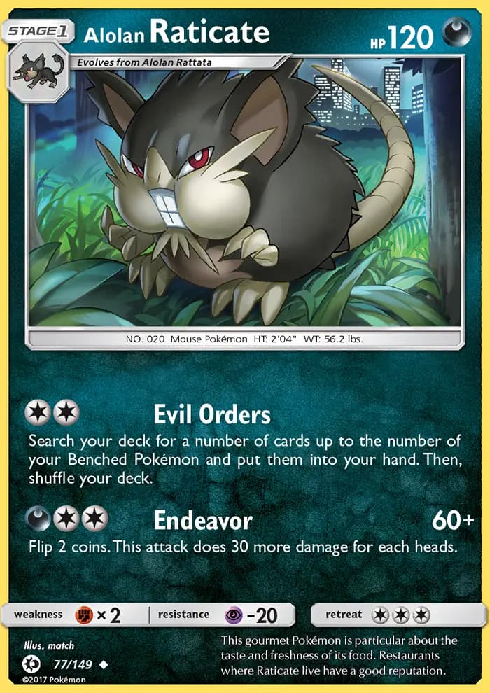 Alolan Raticate #77 — Sun & Moon