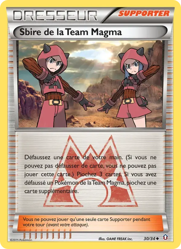 Carte Pokémon Sbire de la Team Magma #30 — Double Danger