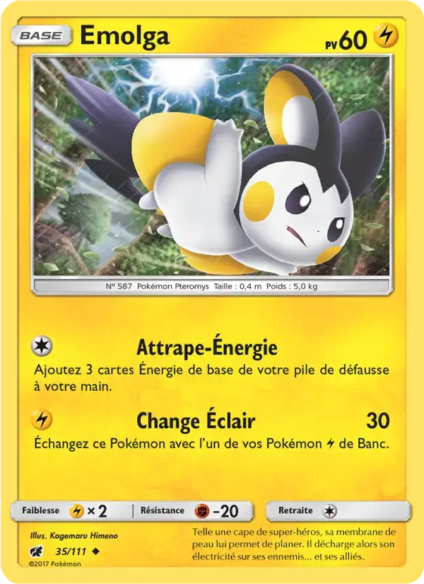 Carte Pokémon Emolga #35 — Invasion Carmin