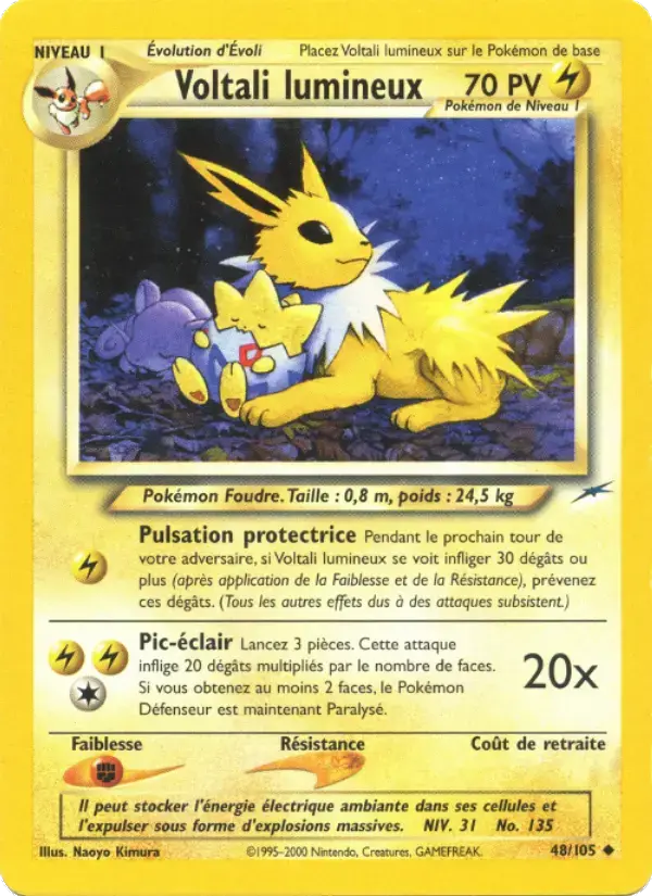 Carte Pokémon Voltali lumineux #48 — Neo Destiny