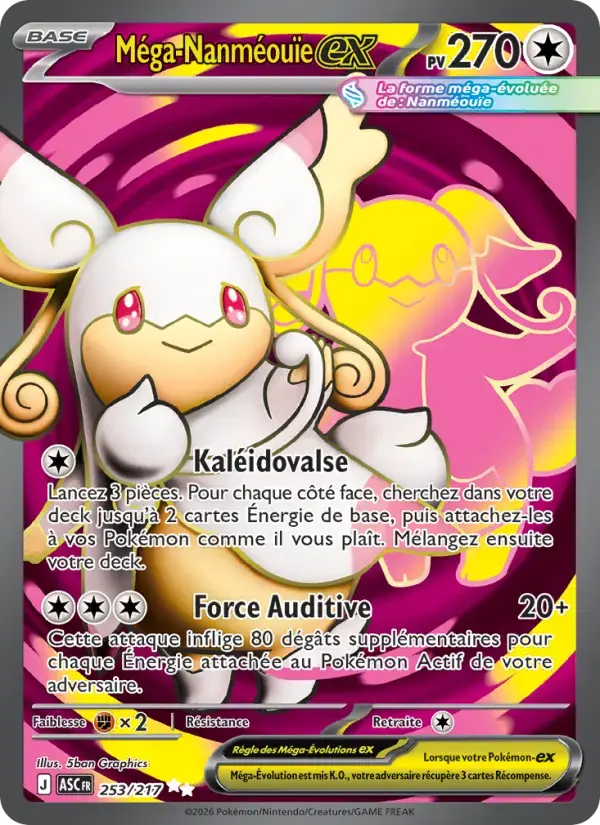 Carte Pokémon Méga-Nanméouïe-ex #253 — Héros Transcendants