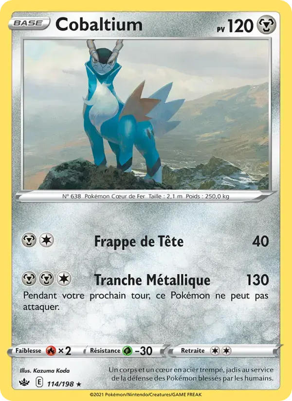 Carte Pokémon Cobaltium #114 — Règne de Glace