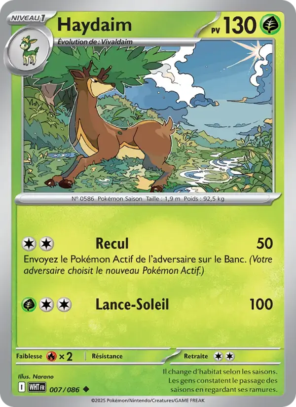 Carte Pokémon Haydaim #007 — Flamme Blanche