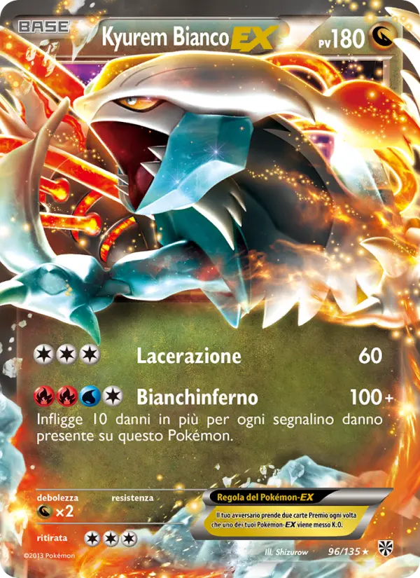 Carte Pokémon Kyurem Blanc EX #96 — Tempête Plasma