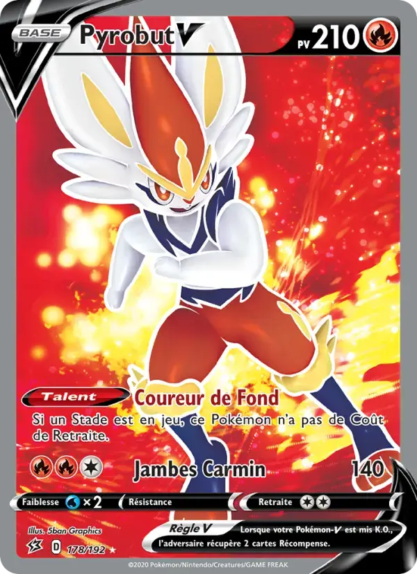 Carte Pokémon Pyrobut V #178 — Clash des Rebelles