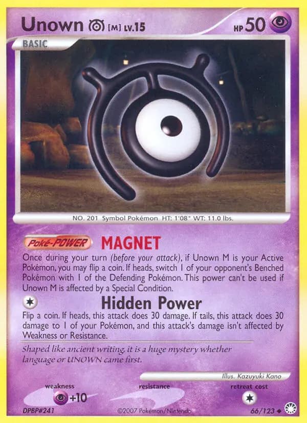Unown M #66 — Mysterious Treasures