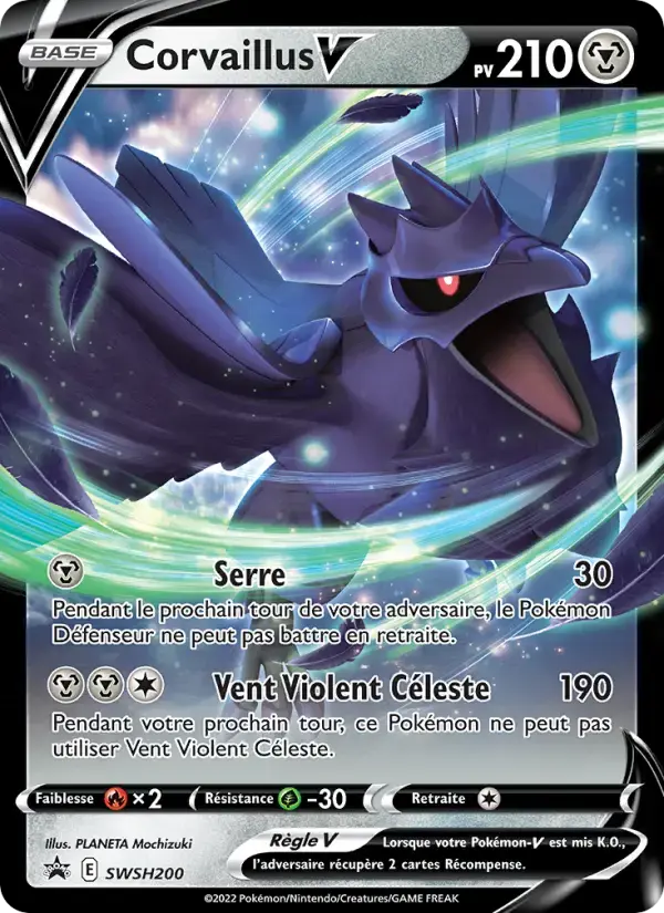 Carte Pokémon Corvaillus V #SWSH200 — Promos Épée et Bouclier