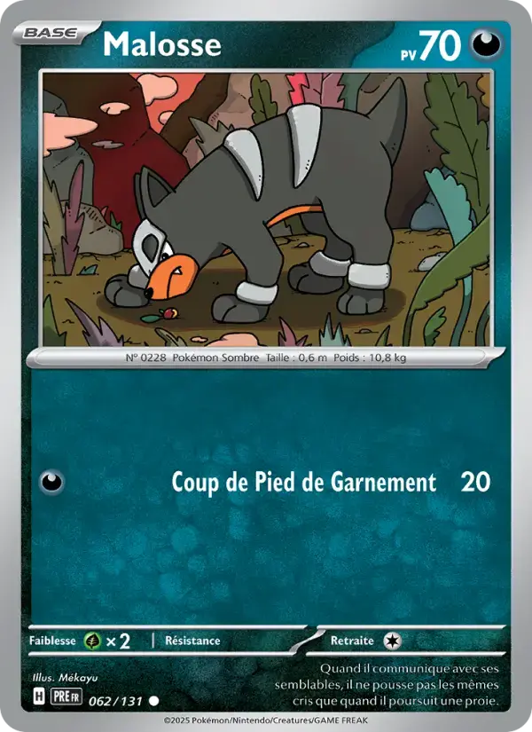 Carte Pokémon Malosse #062 — Évolutions Prismatiques