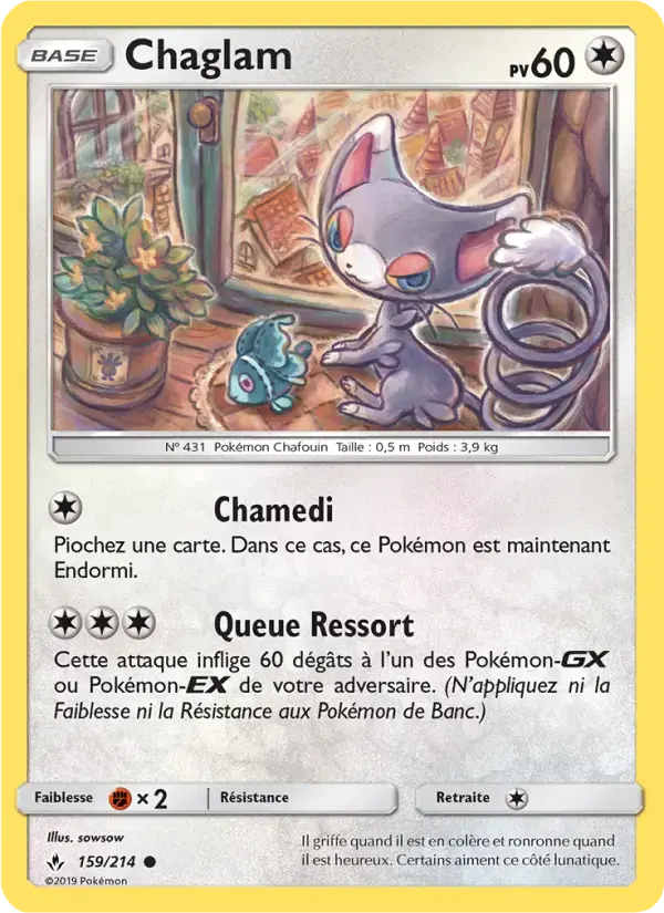 Carte Pokémon Chaglam #159 — Alliance Infaillible