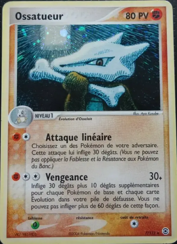 Carte Pokémon Ossatueur #7 — Rouge Feu & Vert Feuille