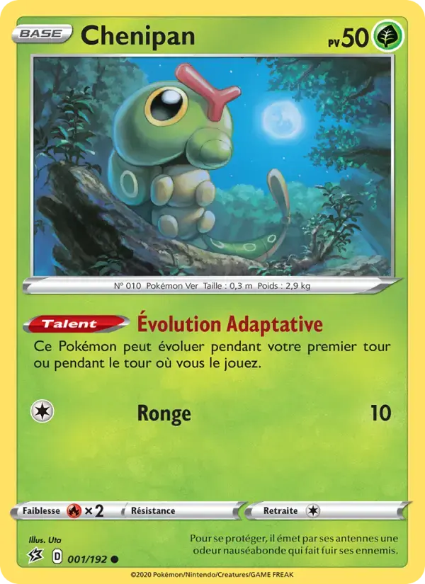 Carte Pokémon Chenipan #1 — Clash des Rebelles