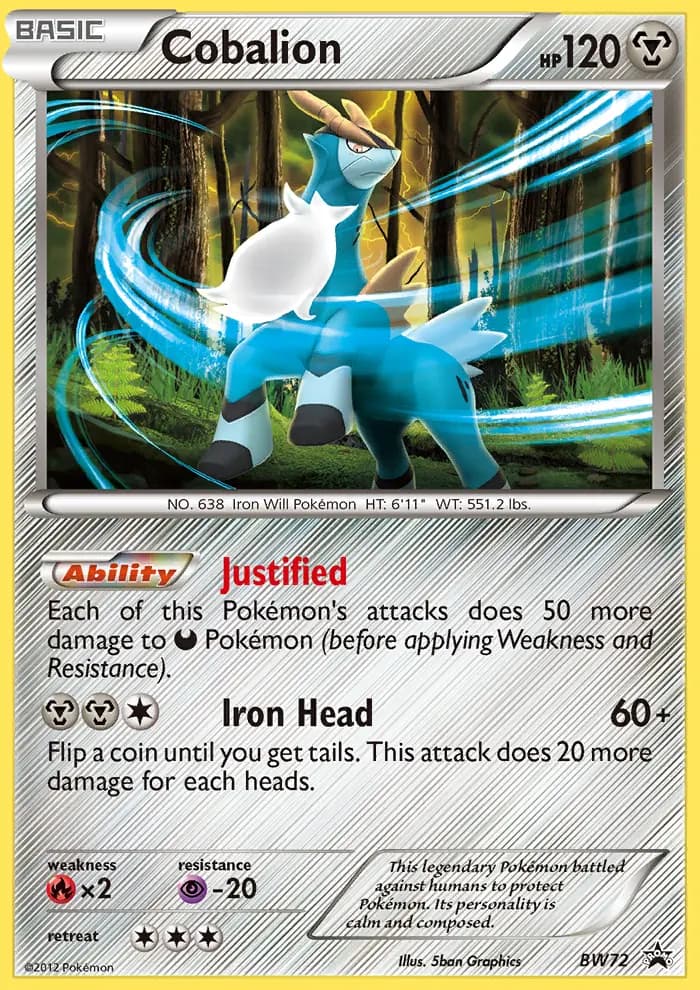 Cobalion #BW72 — Black & White Promos