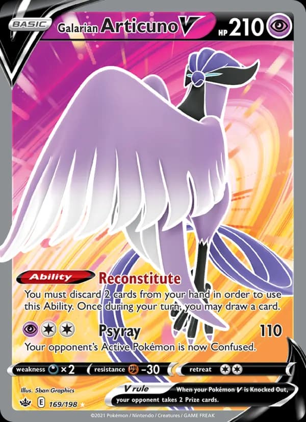 Galarian Articuno V #169 — Chilling Reign