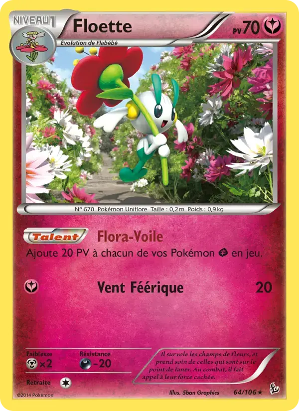 Carte Pokémon Floette #64 — Étincelles