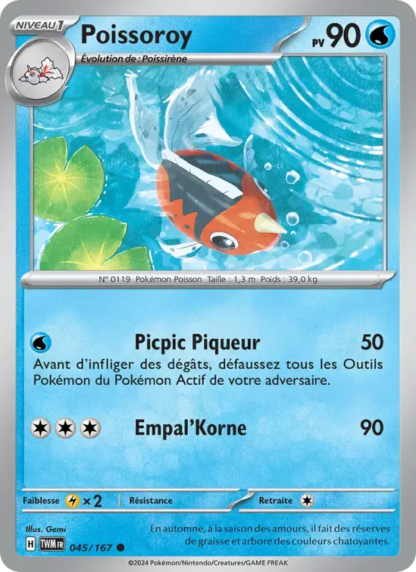Carte Pokémon Poissoroy #045 — Mascarade Crépusculaire