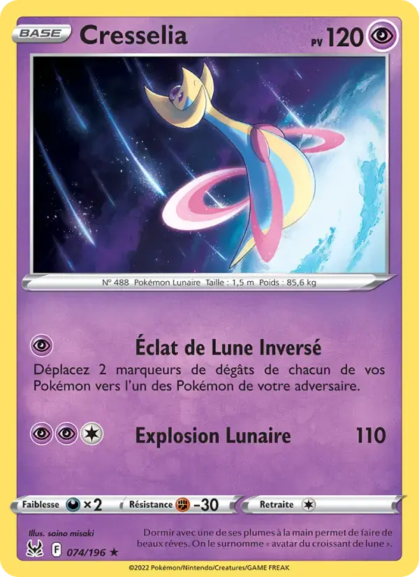 Carte Pokémon Cresselia #074 — Origine Perdue