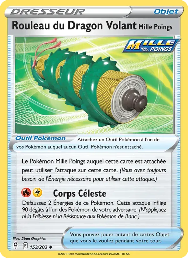 Carte Pokémon Rouleau du Dragon Volant Mille Poings #153 — Évolution Céleste