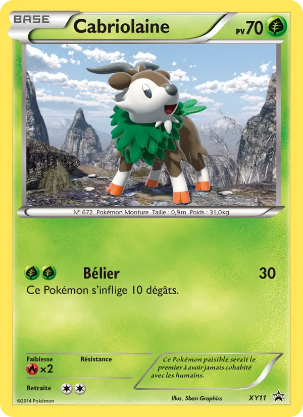 Carte Pokémon Cabriolaine #XY11 — Promos X&Y