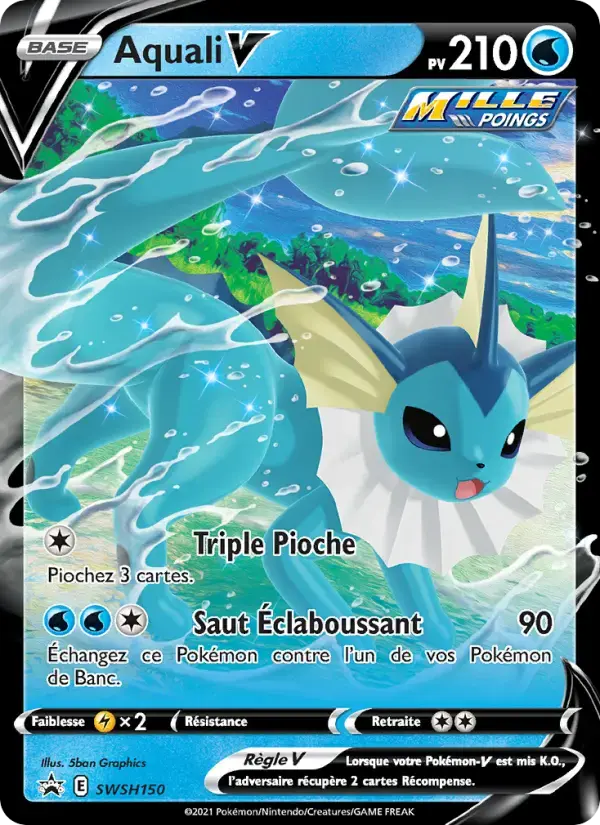 Carte Pokémon Aquali V #SWSH150 — Promos Épée et Bouclier