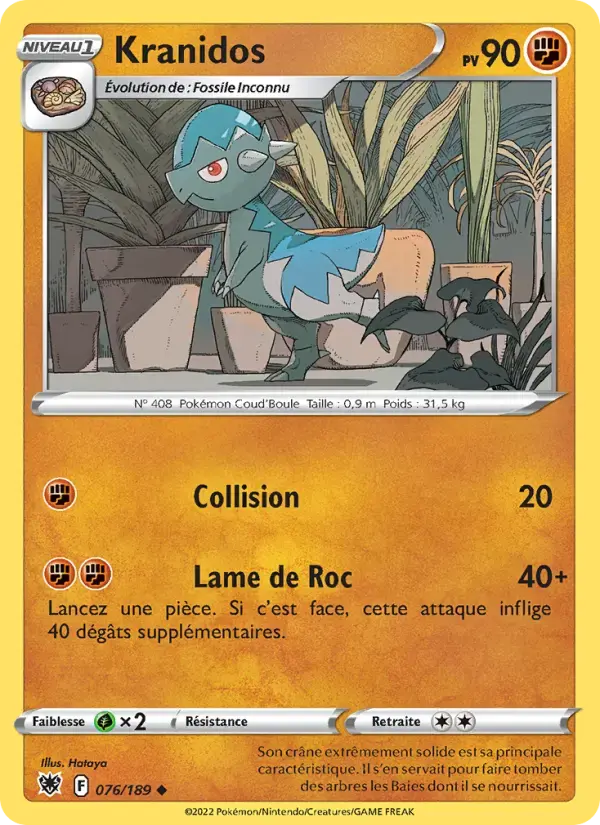 Carte Pokémon Kranidos #076 — Astres Radieux