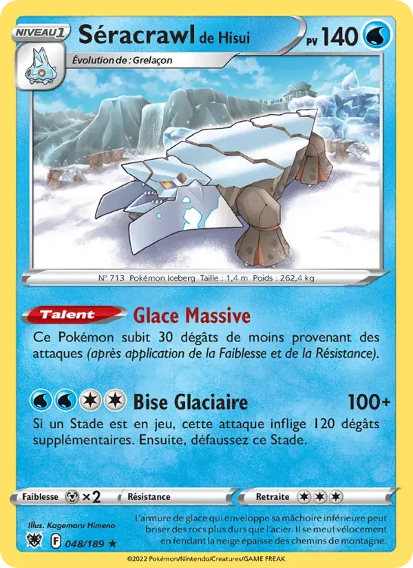 Carte Pokémon Séracrawl de Hisui #048 — Astres Radieux