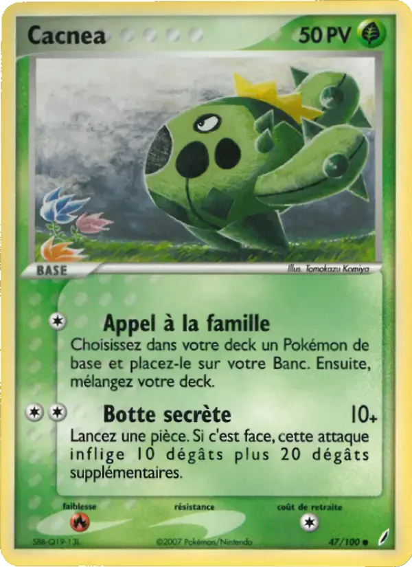 Carte Pokémon Cacnea #47 — Gardiens de Cristal