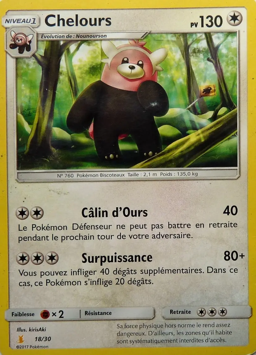 Carte Pokémon Chelours #18 — Kit du Dresseur SL (Raichu d'Alola)