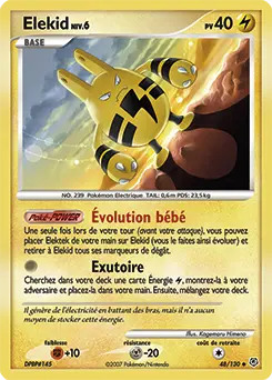 Carte Pokémon Elekid #48 — Diamant et Perle
