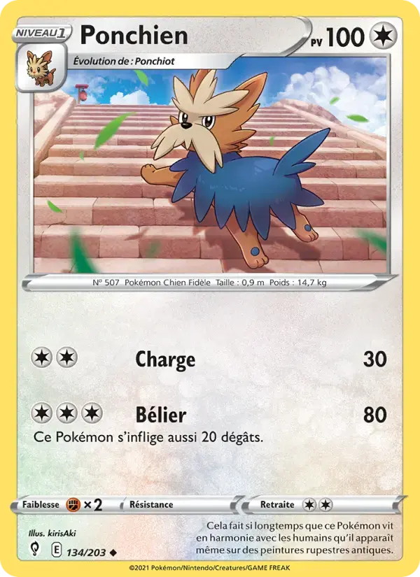 Carte Pokémon Ponchien #134 — Évolution Céleste