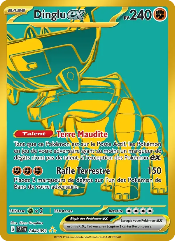 Carte Pokémon Dinglu-ex #244 — Destinées de Paldea