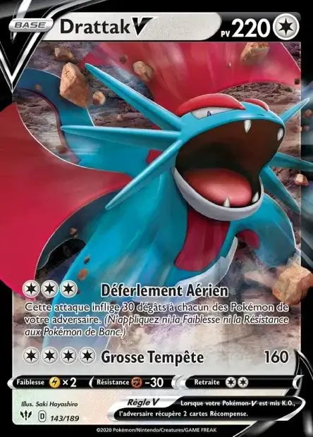 Carte Pokémon Drattak-V #143/189 — Jumbo