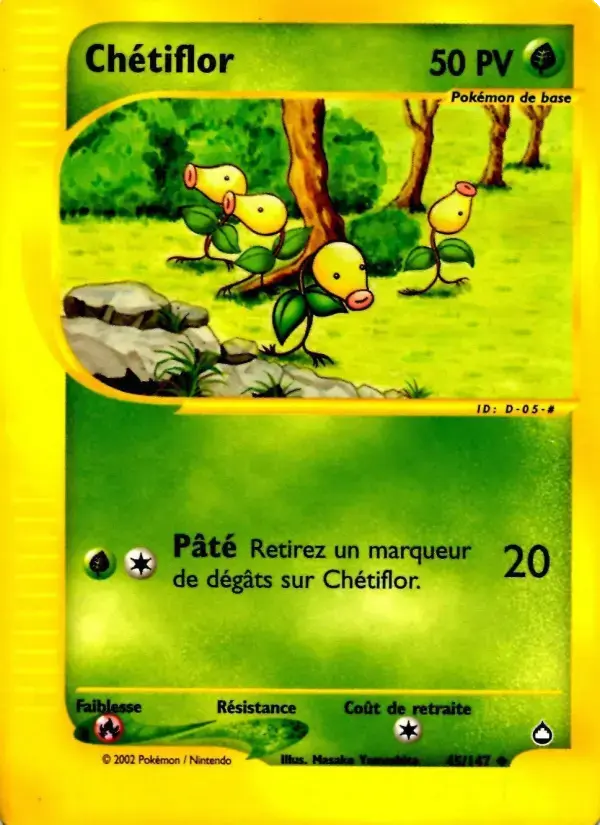 Carte Pokémon Chétiflor #45 — Aquapolis