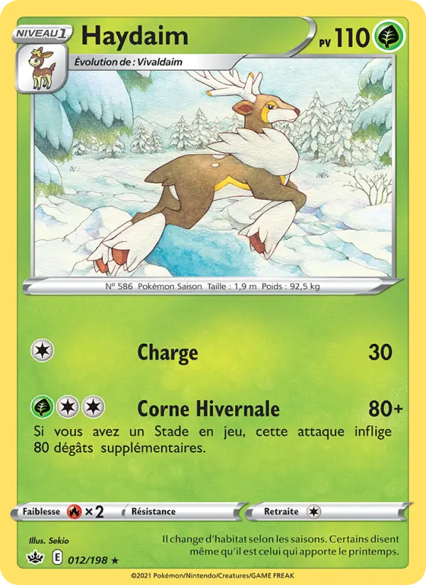 Carte Pokémon Haydaim #12 — Règne de Glace