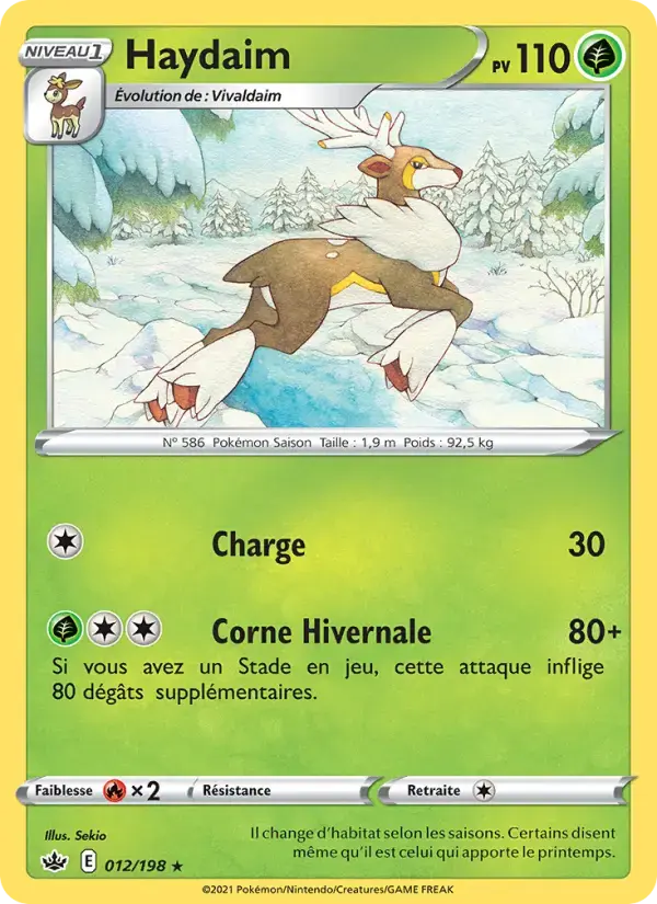 Carte Pokémon Haydaim #12 — Règne de Glace