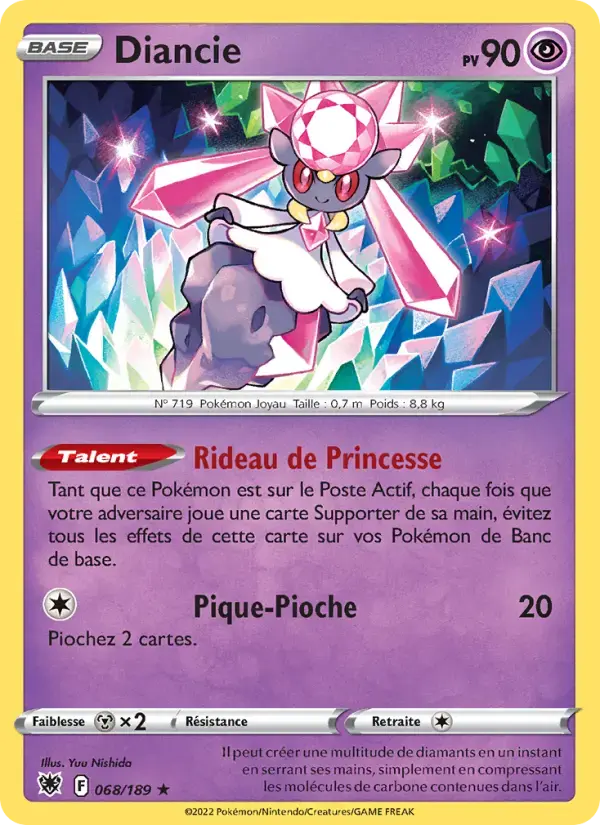 Carte Pokémon Diancie #068 — Astres Radieux