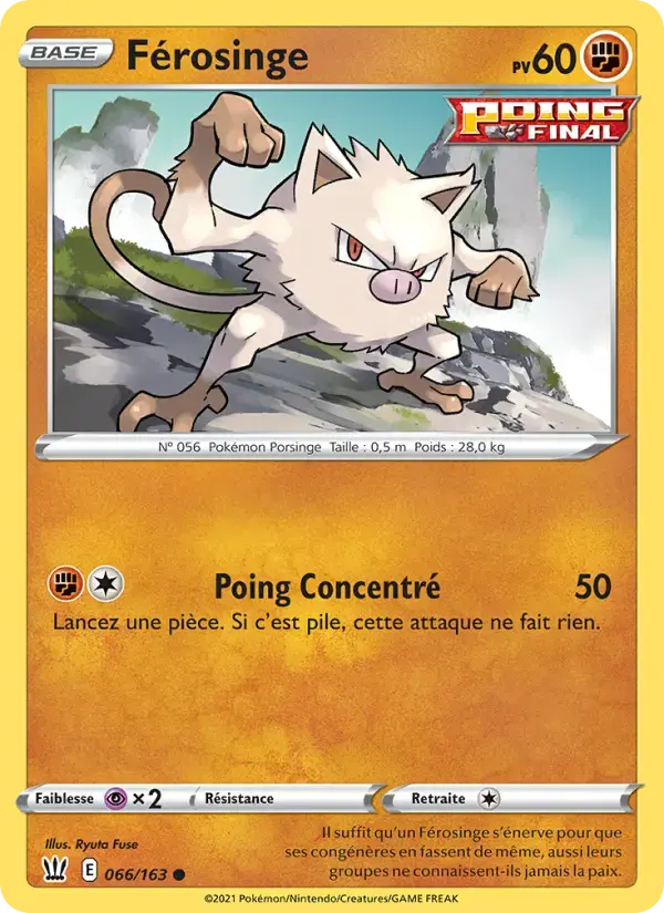 Carte Pokémon Férosinge #66 — Styles de Combat