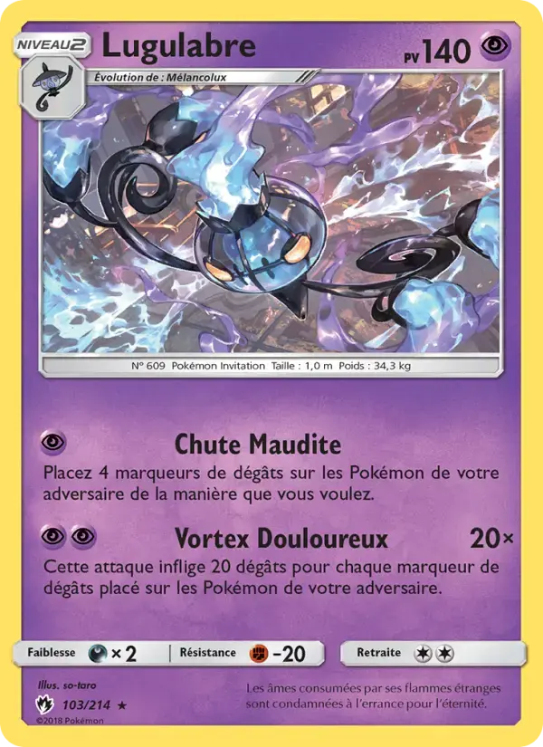 Carte Pokémon Lugulabre #103 — Tonnerre Perdu