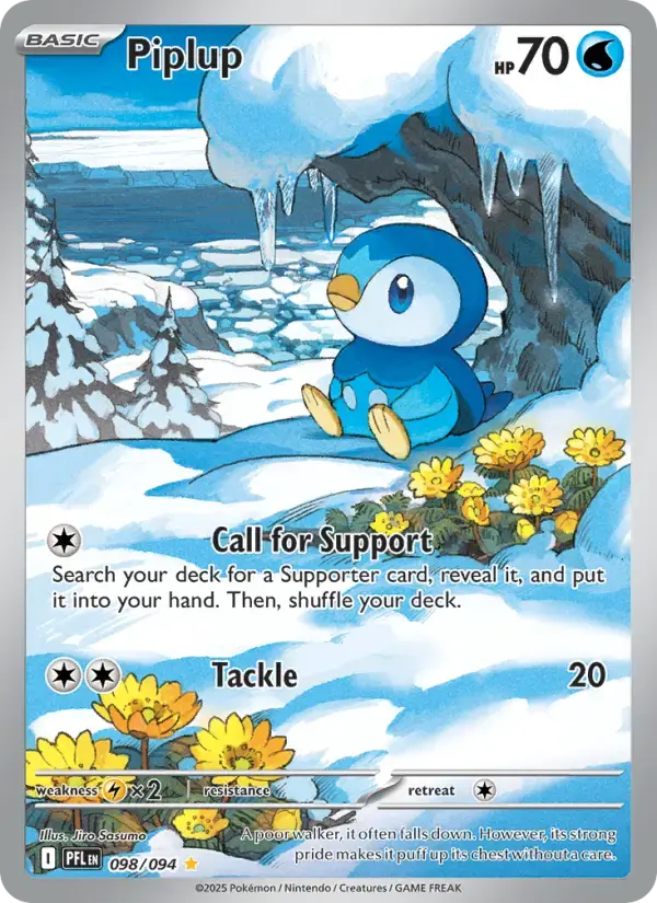 Piplup #098 — Phantasmal Flames