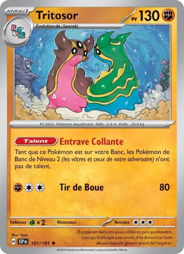 Carte Pokémon Tritosor #107 — Étincelles Déferlantes