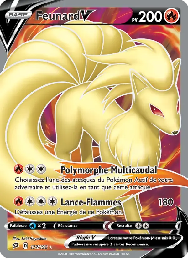 Carte Pokémon Feunard V #177 — Clash des Rebelles