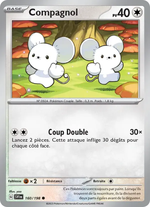 Carte Pokémon Compagnol #160 — Écarlate et Violet