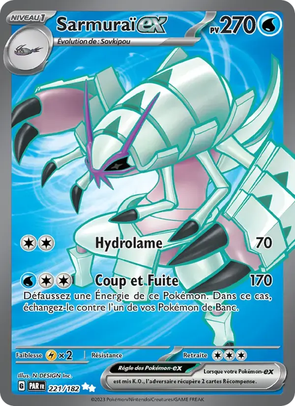 Carte Pokémon Sarmuraï-ex #221 — Faille Paradoxe