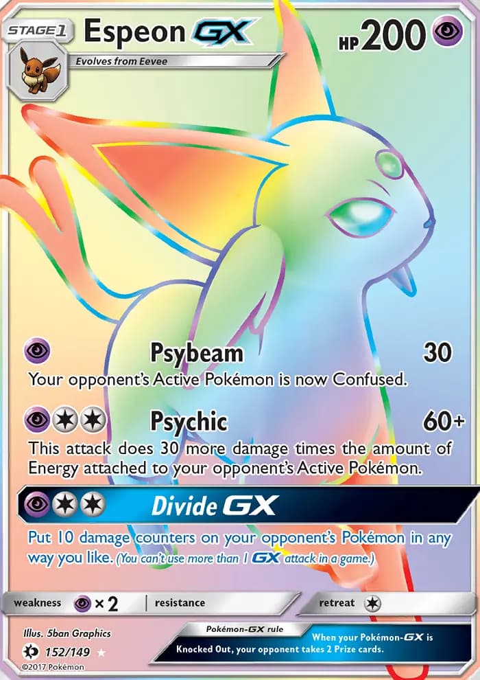 Espeon GX #152 — Sun & Moon